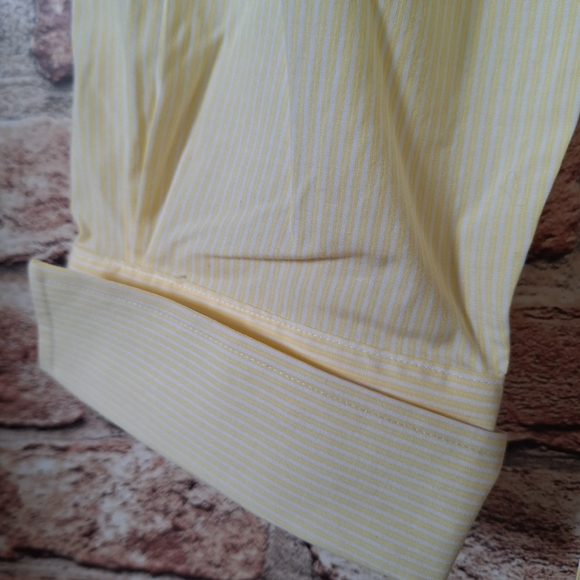 Brooks Brothers Mini Stripe Fitted Non-Iron Stretch Cotton Shirt - YELLOW/WHITE - Picture 10 of 16